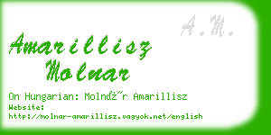 amarillisz molnar business card